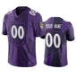 B.Ravens Custom Purple Vapor Limited City Edition Jersey Stitched Football Jerseys